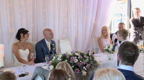 the best man has everyone laughing during his wedding speech at the blue mallard