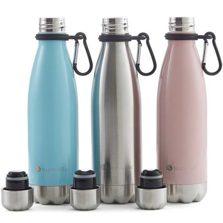 Vacuum Insulated Stainless Steel Water Bottle With Carrier Clip