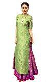 I-Brand Women's Cotton Silk Sharara Salwar Suit Set (Ibisund134_Green_Free Size)