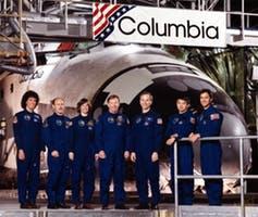 STS-50 Crew photo with commander Richard N. Richards and pilot Kenneth D. Bowersox, mission specialists Bonnie J. Dunbar, Ellen S. Baker and Carl J. Meade, and payload specialists Lawrence J. DeLucas and Eugene H. Trinh