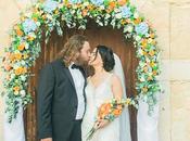 Beautiful Orange Blue Wedding Cyprus Christoula Alexandros