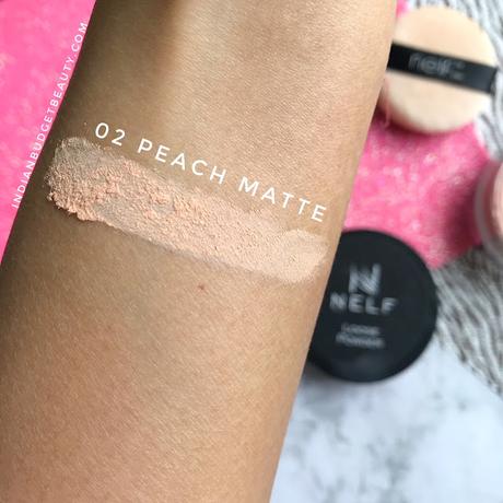 NELF USA Peach Matte Loose Powder Review NELF USA Peach Matte Loose Powder swatch
