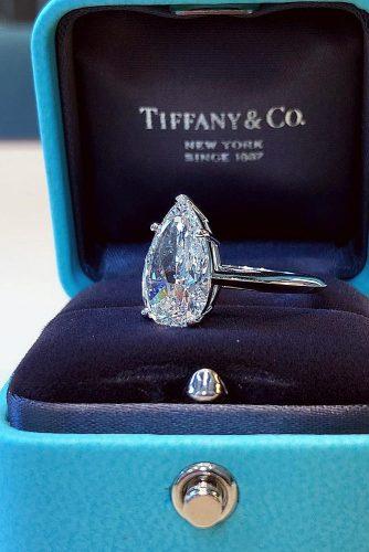 tiffany engagement rings pear cut solitaire diamond white gold