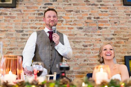 Groom gets choked up during speeches at York Wedding