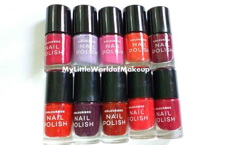 COLOURBOX Nail Polishes Review + Swatches