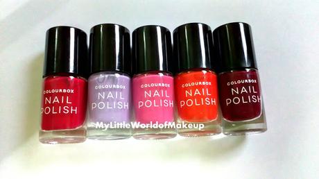 COLOURBOX Nail Polishes Review + Swatches