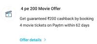 paytm 4 pe 200 movie offer