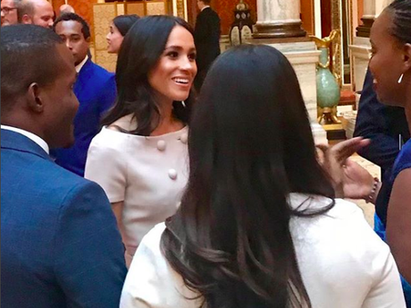 Meghan Markle sparkles in pink Prada at the Queen’s Young Leader’s Awards