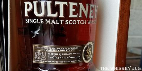 Old Pulteney 35 Label