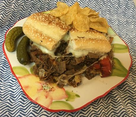 Philly Cheese Steak Baked Sandwiches