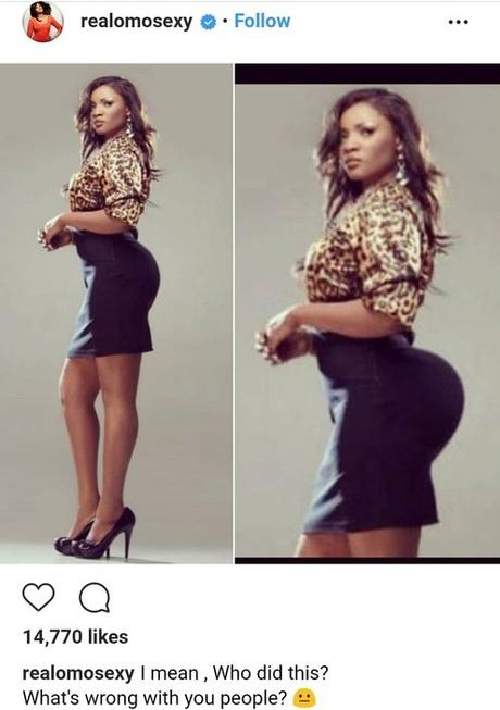 Who Did This To Me? Actress Omotola Reacts Over Her Edited Photo With Massive Bum