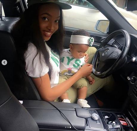 Check Out Cute Photos Of Baby Dressed In NYSC Uniform