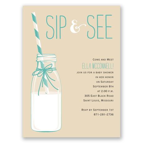 Bottle Baby Shower Invitations