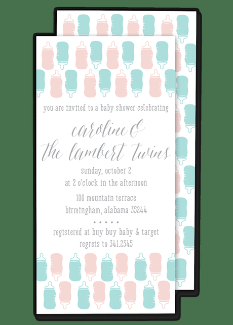 Bottle Baby Shower Invitations