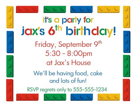 Child Birthday Party Invitations