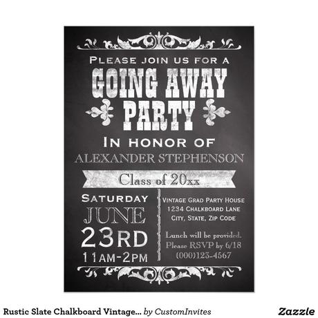 Chalkboard Graduation Invitations