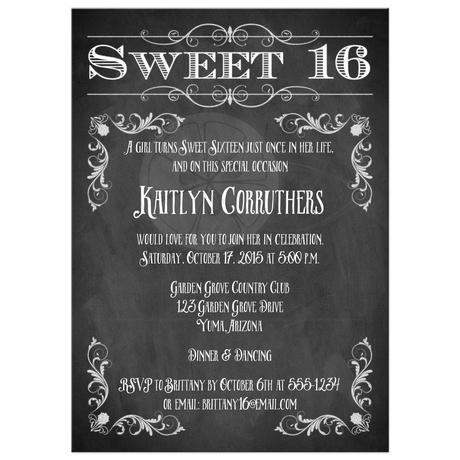 Chalkboard Graduation Invitations