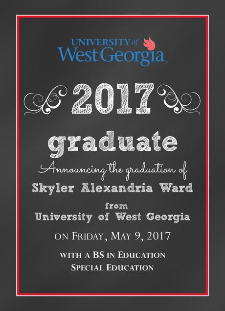 Chalkboard Graduation Invitations