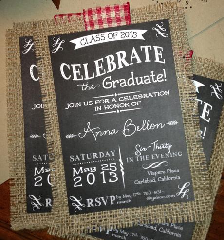 Chalkboard Graduation Invitations