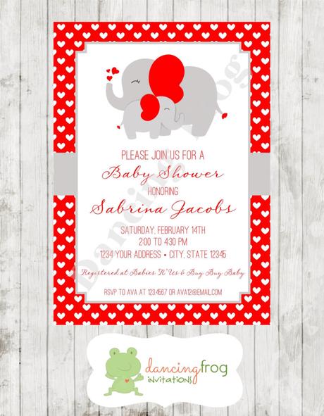 Valentine Baby Shower Invitations