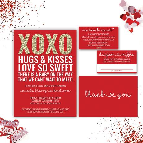 Valentine Baby Shower Invitations