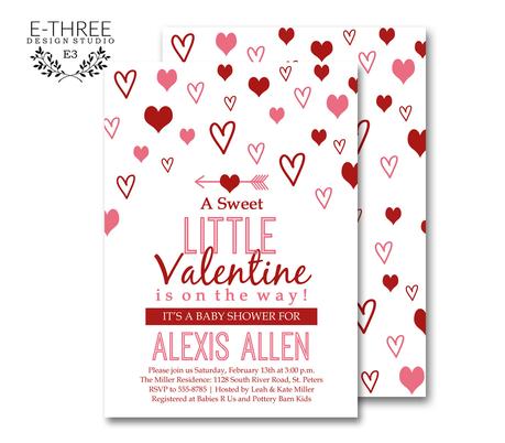 Valentine Baby Shower Invitations