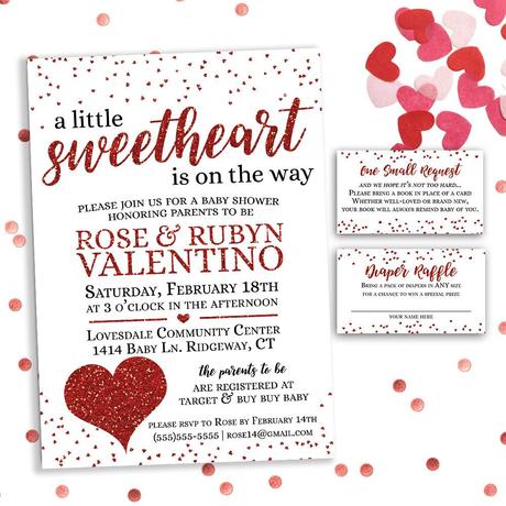 Valentine Baby Shower Invitations