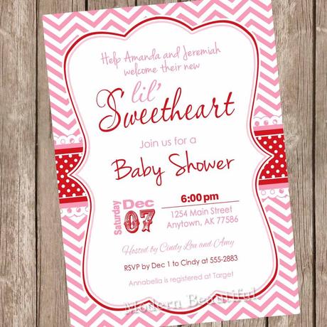 Valentine Baby Shower Invitations