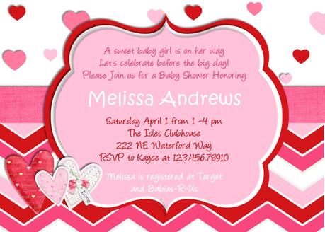 Valentine Baby Shower Invitations