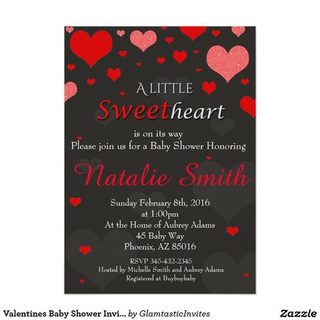 Valentine Baby Shower Invitations