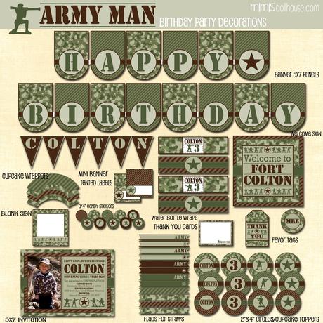 Soldier Birthday Party Invitations