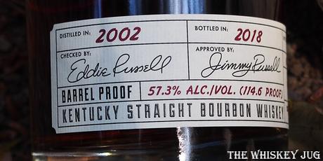 Russell's Reserve 2002 Label