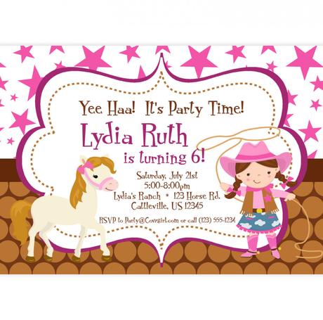 Free Printable Horse Birthday Invitations