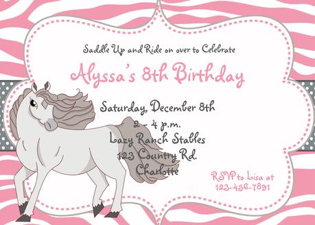 Free Printable Horse Birthday Invitations