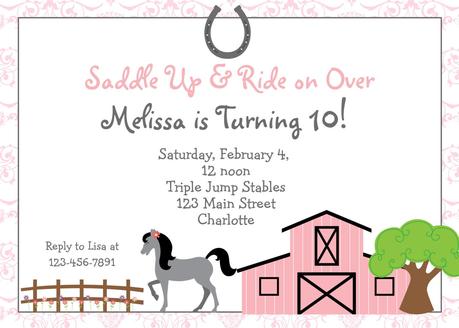 Free Printable Horse Birthday Invitations