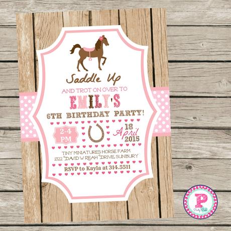 Free Printable Horse Birthday Invitations