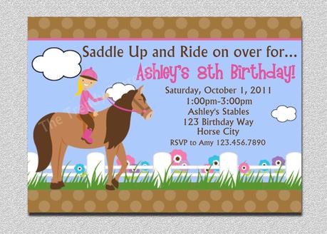 Free Printable Horse Birthday Invitations