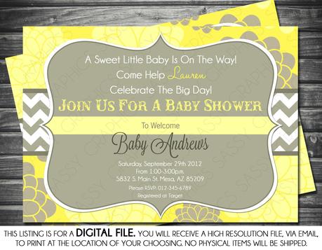 Gender Neutral Baby Shower Invites