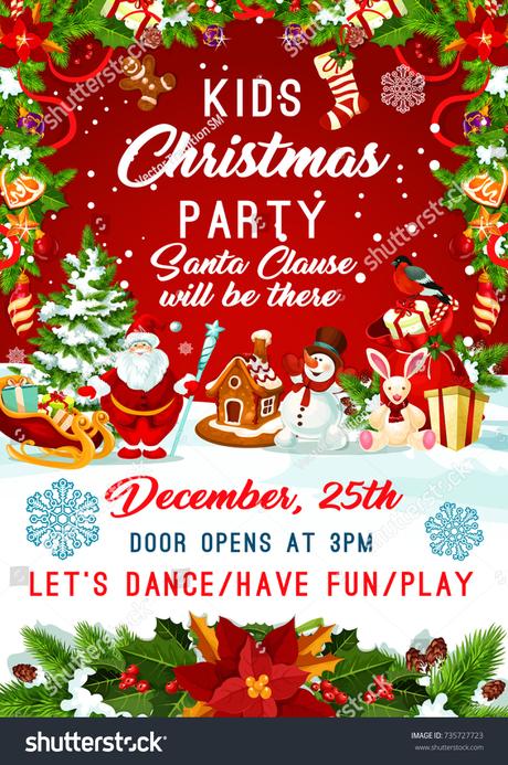 Kids Christmas Party Invitations