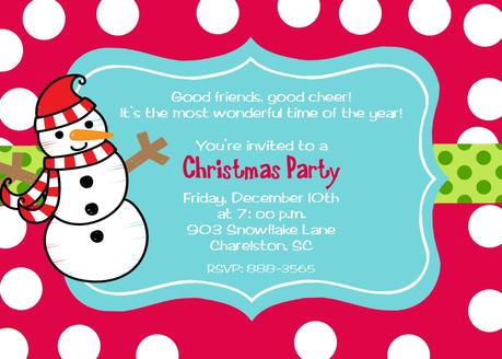 Kids Christmas Party Invitations