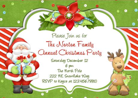 Kids Christmas Party Invitations