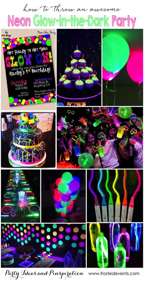 Neon Dance Party Invitations