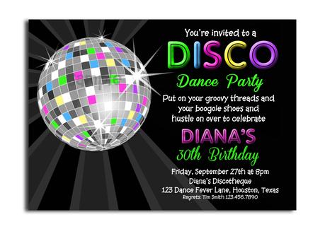 Neon Dance Party Invitations