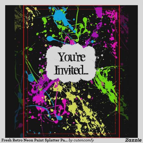 Neon Dance Party Invitations