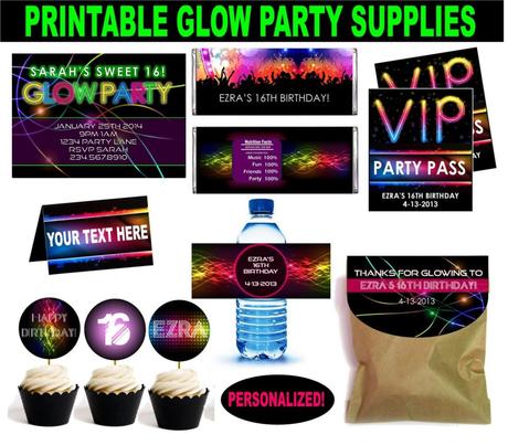 Neon Dance Party Invitations