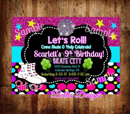 Neon Dance Party Invitations