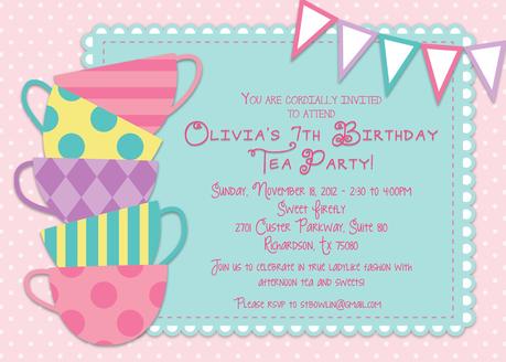 Cheap Tea Party Invitations