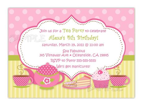 Cheap Tea Party Invitations