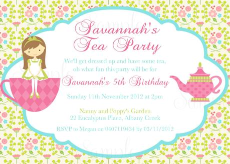 Cheap Tea Party Invitations