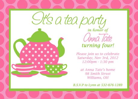 Cheap Tea Party Invitations